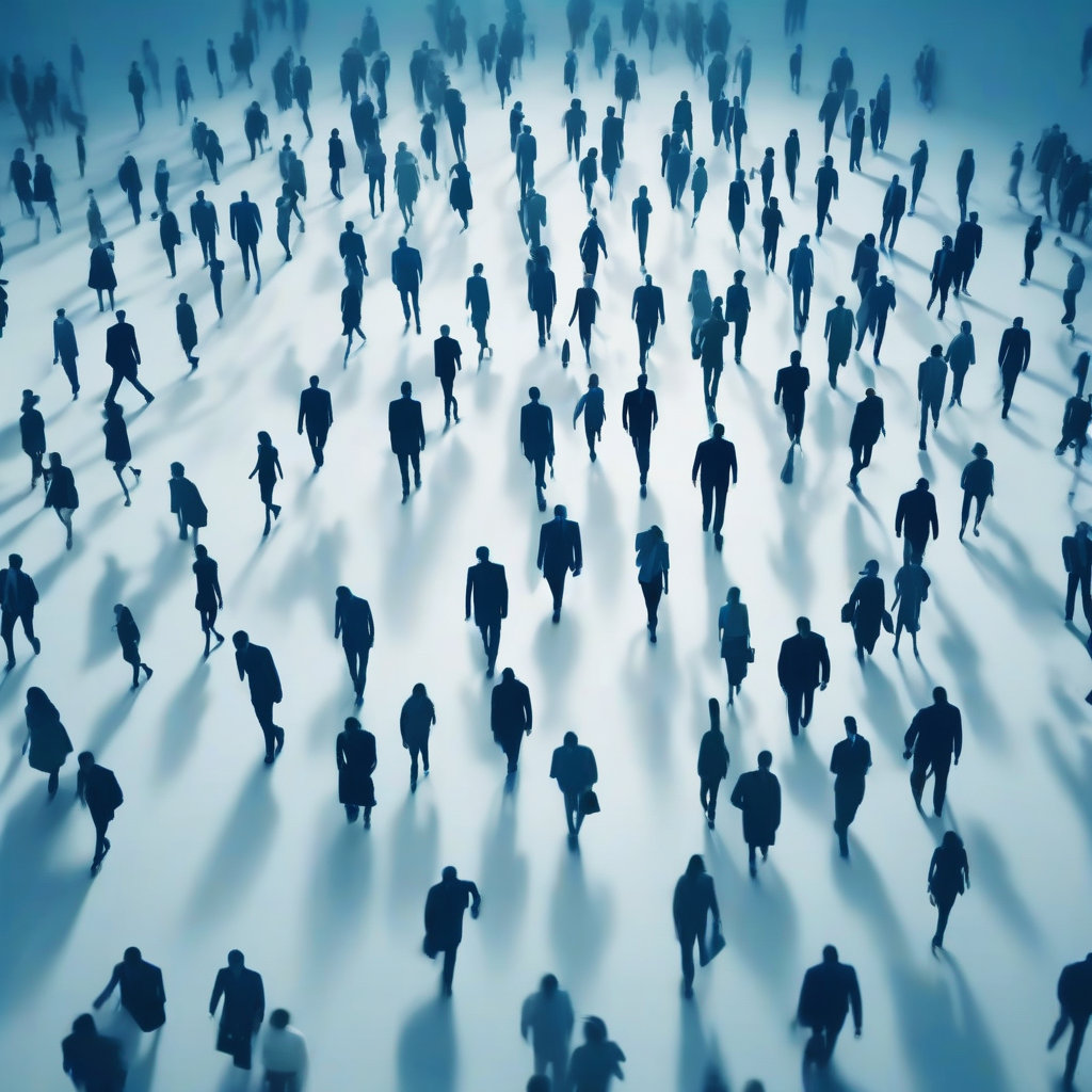 羊群效應:投資人跟隨群體行為的行為偏誤示意圖