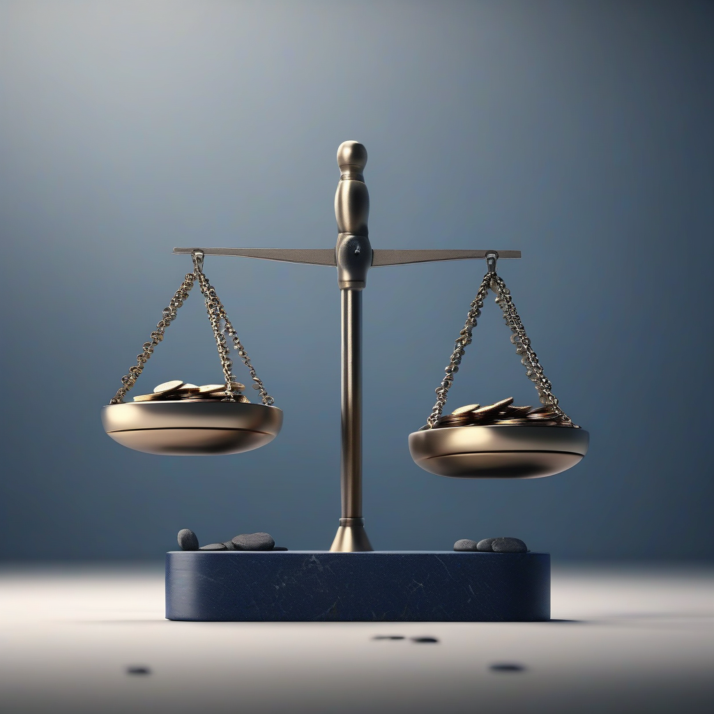 損失趨避示意圖——不對稱的天秤，象徵虧損帶來的痛苦遠超過獲利的喜悅
